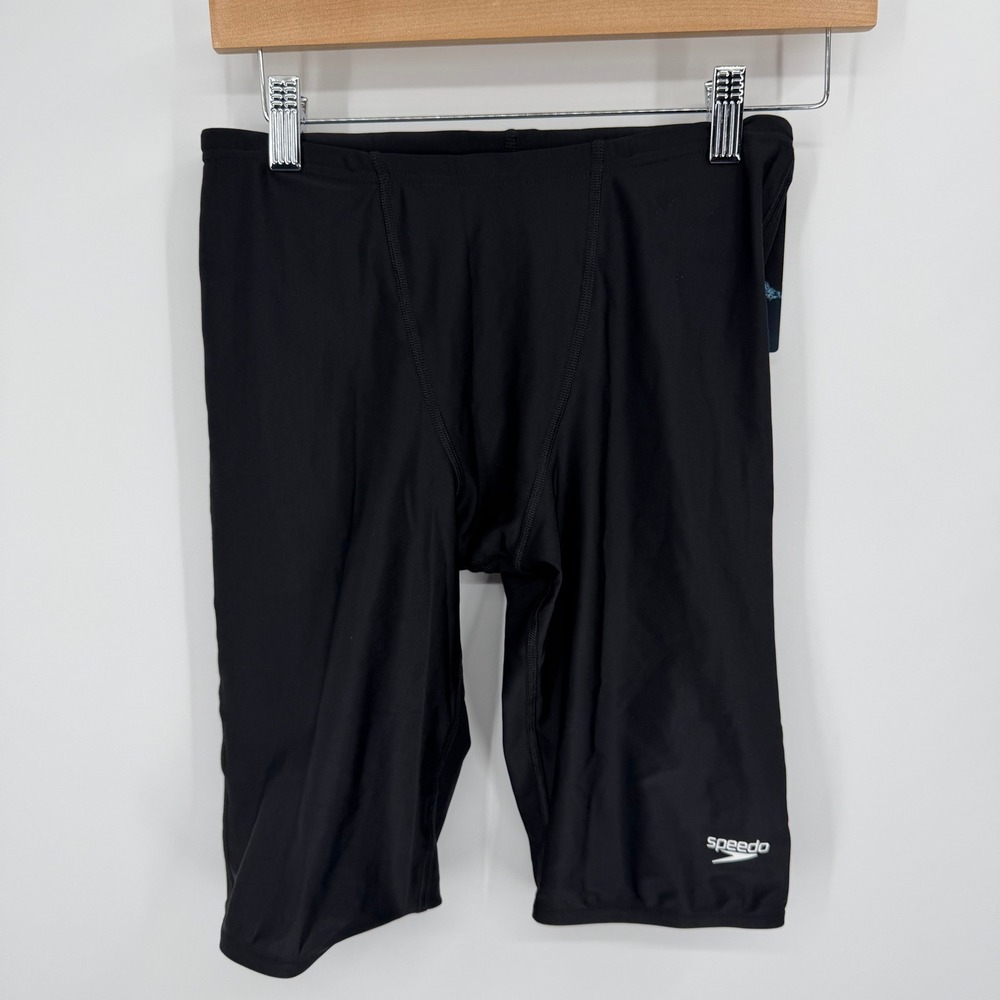 Speedo Swim Jammer Men 32 Black Solid Performance Training 8-7052205001